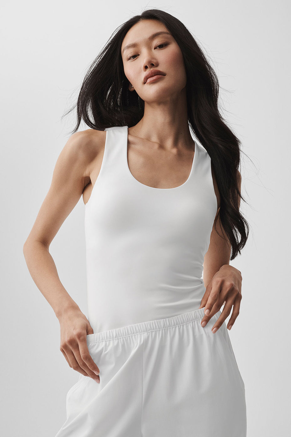 Débardeur avec brassière intégrée ALO Softsculpt No Nonsense - Blanc
