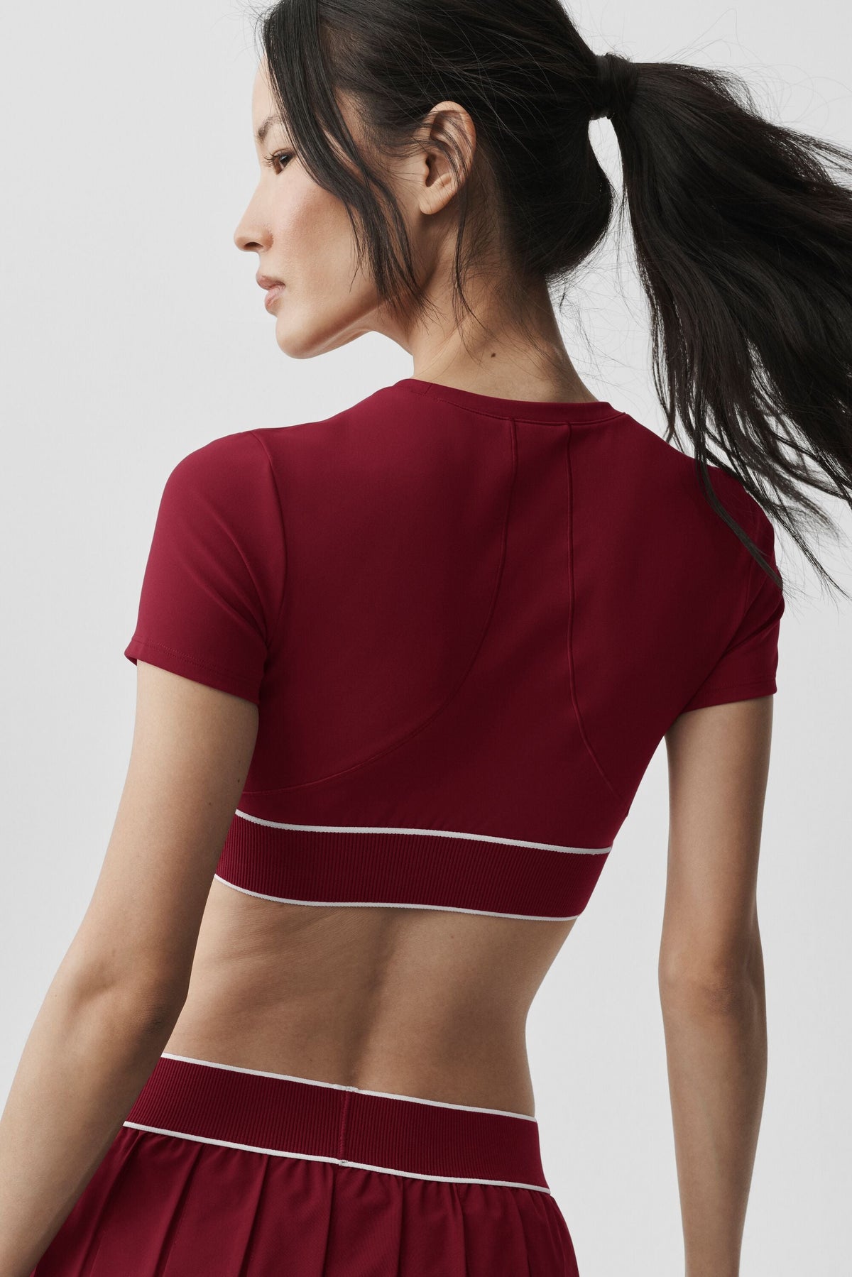 Brassière à manches courtes ALO Softsculpt Amp It Up - Rouge romance d’été